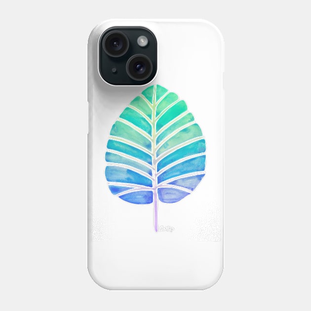 Mint Ombre Alocasia Phone Case by CatCoq