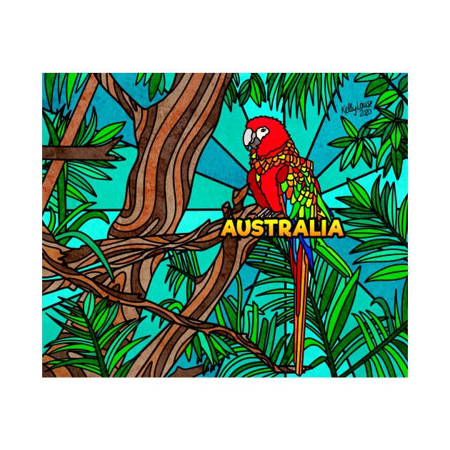 Australia - Wild Parrot by Kelly Louise Art