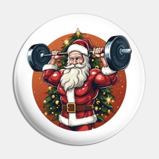 santa lifting weight Pin