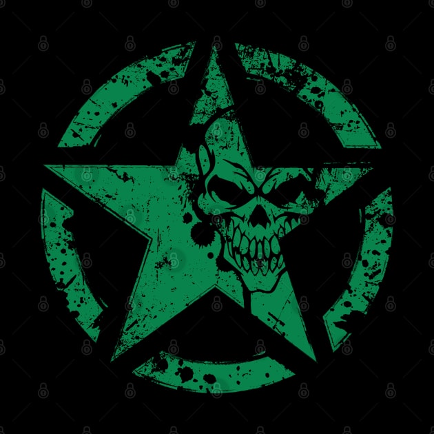 Grunge star skull by Aldebaran