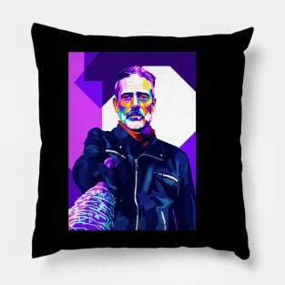 Negan with Lucille WPAP Pop Art illustration Pillow