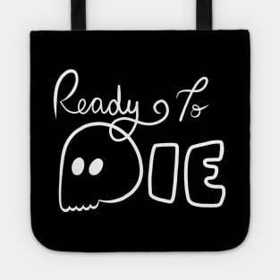 Ready To Die Emo Skull (White) Tote