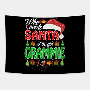 Who Needs Santa Ive Got Grammie Funny Matching Family Christmas Gift Tapestry