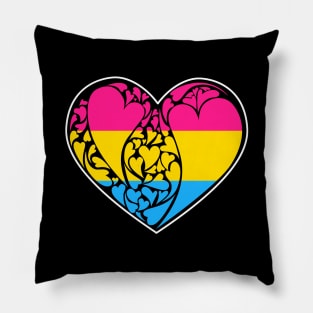 Pansexual Flag LGBT+ Heart Pillow