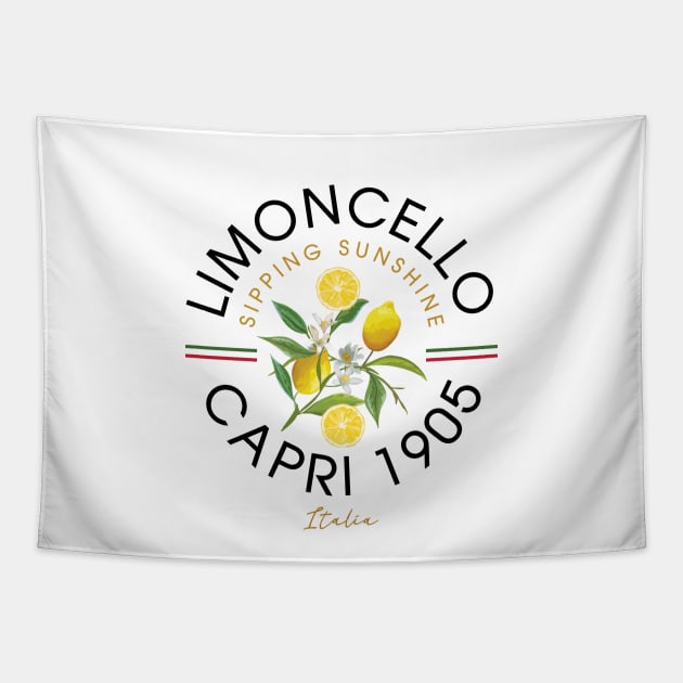 Limoncello Capri Italy Tapestry by VirGigiBurns