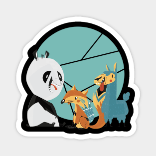 Fox panda and llama animals friend gift Magnet