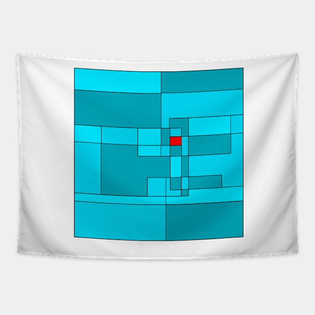 Graphic with color of the year 2021, aqua Tapestry by robelf