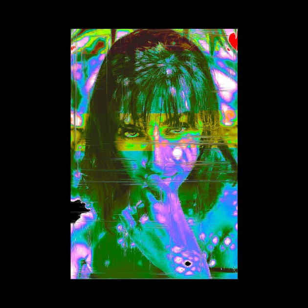 Staring Glitch Girl Glitch Art by GLITCH.HUB