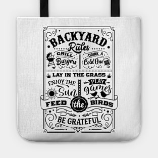 Backyard rules Tote