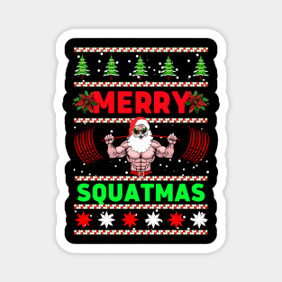 Santa Merry Squatmas Magnet