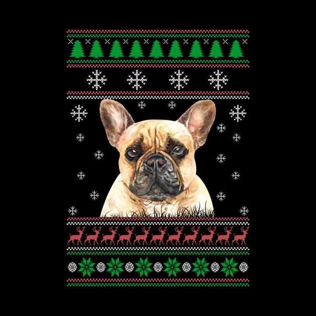 French Bulldog Ugly Christmas Sweater Funny Dog Lover Owner Gifts by nzbworld