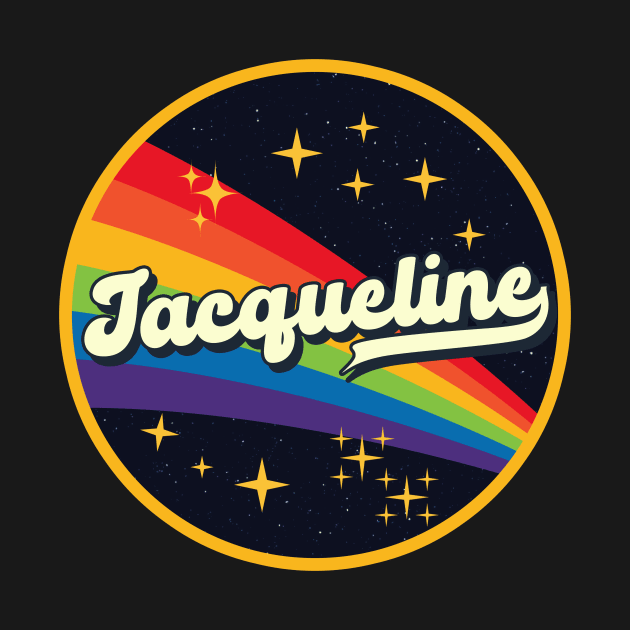 Jacqueline // Rainbow In Space Vintage Style by LMW Art