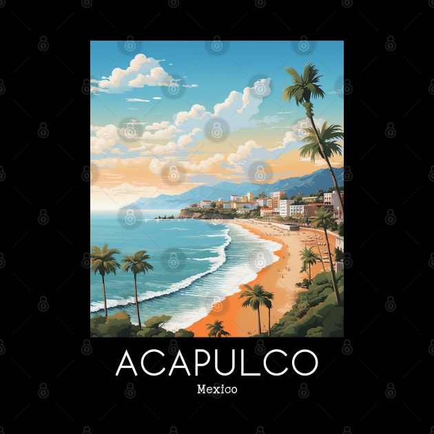 A Vintage Travel Illustration of Acapulco - Mexico by goodoldvintage
