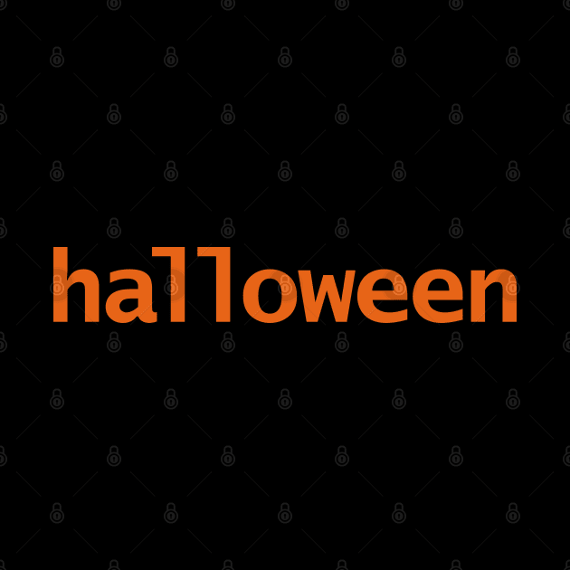 Halloween Minimal Typography Orange Text by ellenhenryart