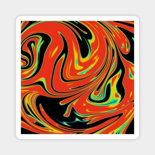 New Groove Retro Abstract Thermal Vision pattern Magnet