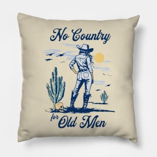 No Country for Old Men Feminist Pro Choice Vintage Cowgirl Pillow