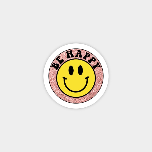 Be Happy Smiley Face Magnet by lolsammy910