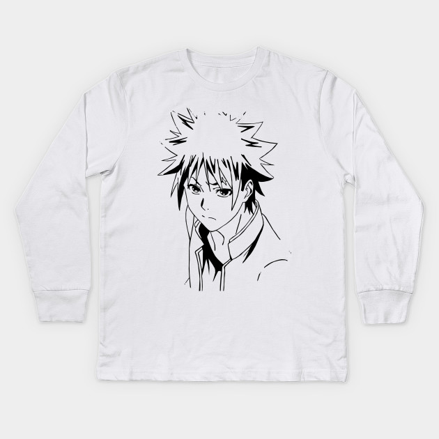sketch sns yukihira 0001 sketch anime yukihira kids long sleeve t shirt teepublic teepublic