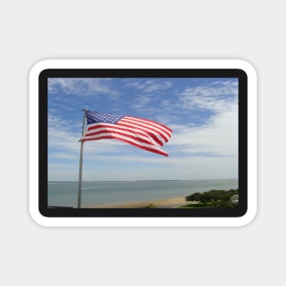 American Flag on the Coast Magnet