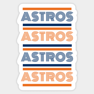 Houston Astros Vintage Original Decal Sticker 13 inches