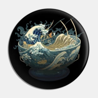 The Great Ramen Wave off Kanagawa Pin