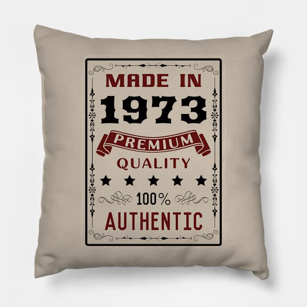 Made in 1973 Pillow by PallKris