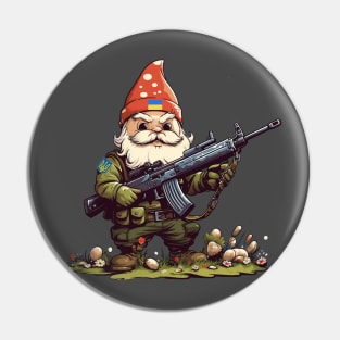 Military Gnome Ukraine Pin