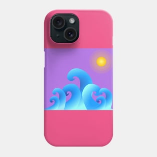 waves and sun Phone Case