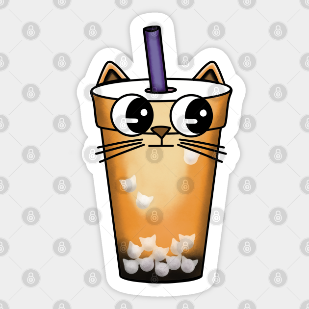 Boba Meow Tea - Boba Tea Lover - Sticker