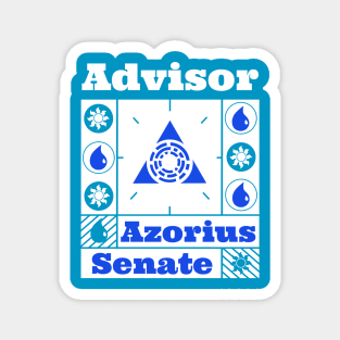 Azorius Senate | Advisor | MTG Ravnica Guild Blue on White Design Magnet