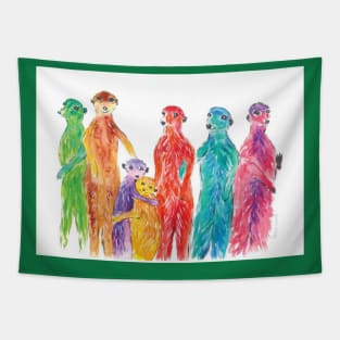 Psychedelic Meerkats Tapestry