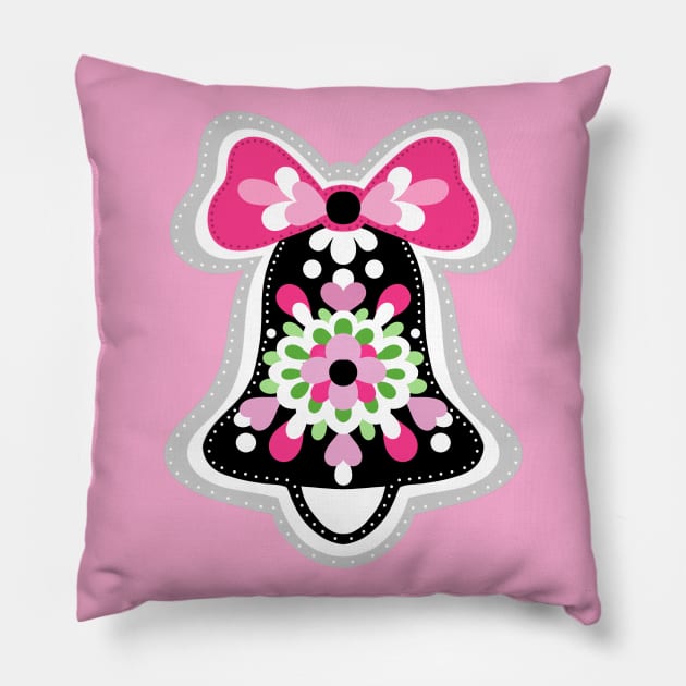 CHRISTMAS BELL Pillow by MAYRAREINART