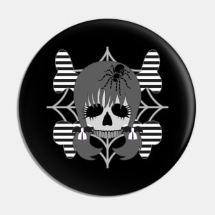 Girl Skull and Crossbones Pin