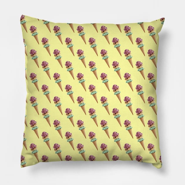 ICECREAM PATTERN | FOODIE Pillow by fernandaffp