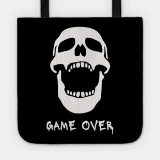 Game over, game over man, game over skull Tote