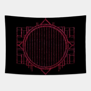 pink glitter burlesque glamour stripes design on black Tapestry