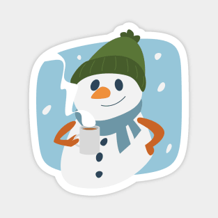 Snowman and Coffee Magnet