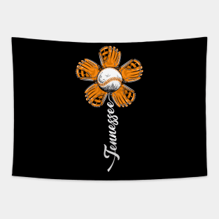 Tennessee Souvenir Baseball Flower I Love Tennessee Women Tapestry