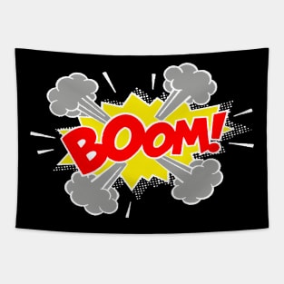 Modern BOOM Onomatopoeia Design Tapestry