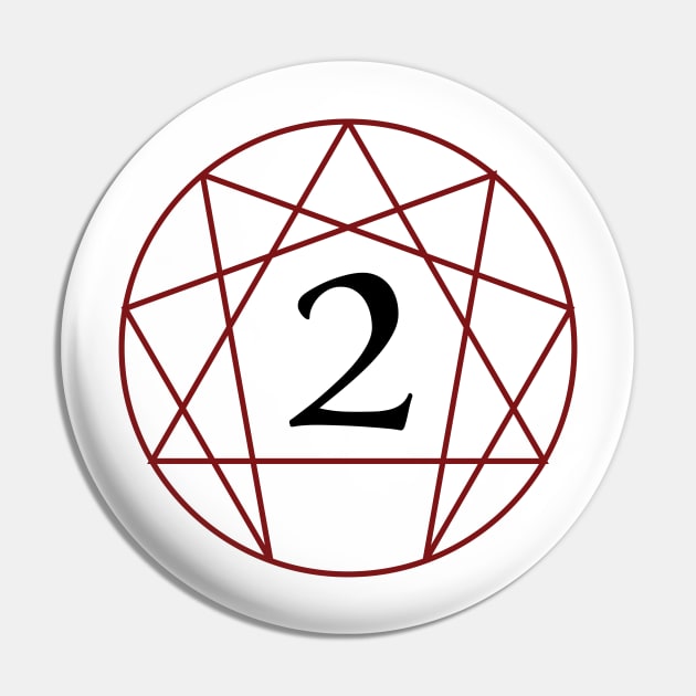 Enneagram Two - The Helper (Number Only) Pin by enneashop