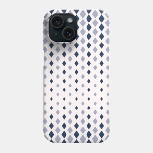 Blue color halftone argyle pattern Phone Case