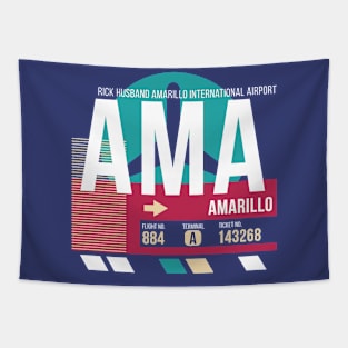 Amarillo, Texas (AMA) Airport Code Baggage Tag Tapestry
