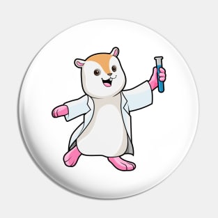 Hamster as Scientist with Test tube Pin