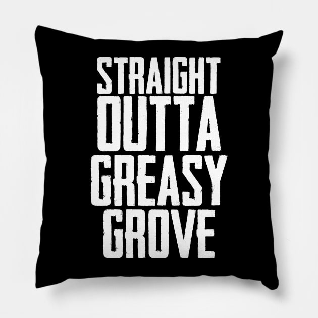 PUBG Straight Outta Greasy Grove Pillow by turbopower