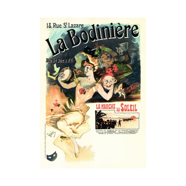 LA BODINIERE Theatre Musical Dance Performance French Art by Jules Cheret by vintageposters