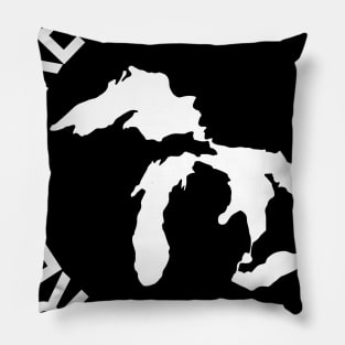 The Great Lakes Lake Michigan White Pillow