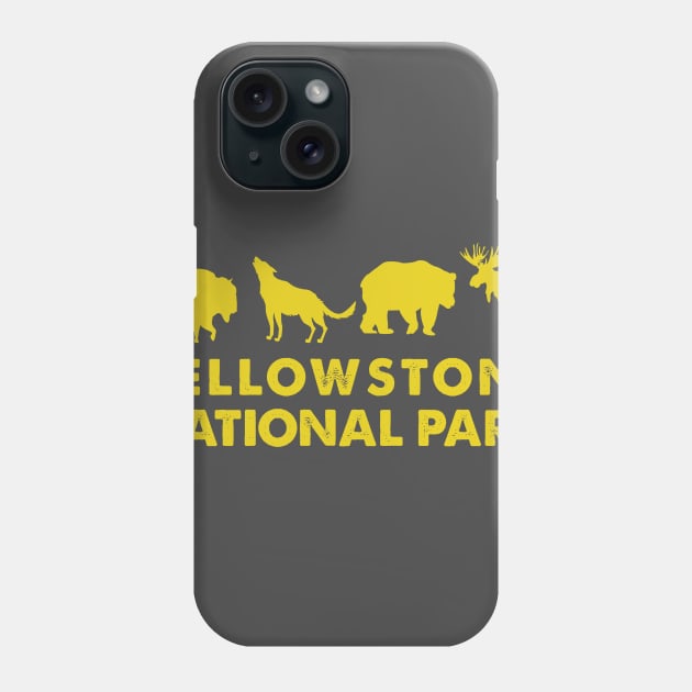 Yellowstone National Park Retro Phone Case by roamfree