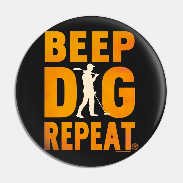 The Detectorists by Eye Voodoo - Beep Dig Repeat mk1 Pin by eyevoodoo