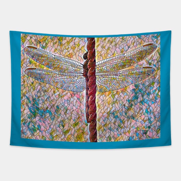 Dragonfly with outstretched Wings Tapestry by City1221