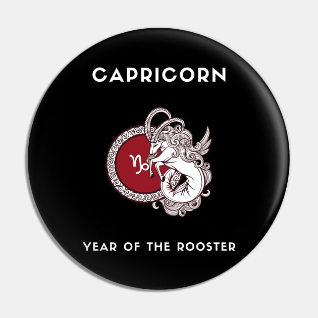 CAPRICORN / Year of the ROOSTER Pin by KadyMageInk